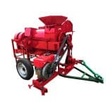 Multi-crop thresher machine for maize and rice processing in Ghana