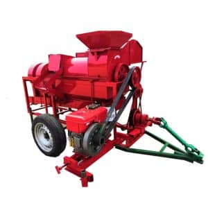 Multi-crop thresher machine for maize and rice processing in Ghana