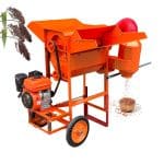 Multi-Function Rice Thresher Machine with 7.5HP petrol engine and blower system for fast grain threshing.