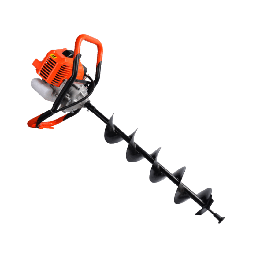 Gas-powered earth auger drill