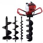 52cc petrol earth auger drilling machine with 3 interchangeable bits